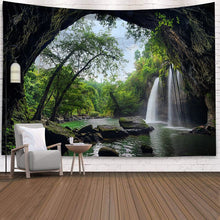 Load image into Gallery viewer, Ocean Wall Tapestry Landscape Forest Waterfall Lotus Cloth Wall Hanging Tapestries Decor Wall Carpet Beach Tapestry Home Decor
