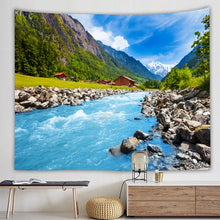 Load image into Gallery viewer, Ocean Wall Tapestry Landscape Forest Waterfall Lotus Cloth Wall Hanging Tapestries Decor Wall Carpet Beach Tapestry Home Decor
