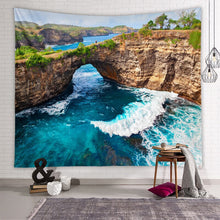 Load image into Gallery viewer, Ocean Wall Tapestry Landscape Forest Waterfall Lotus Cloth Wall Hanging Tapestries Decor Wall Carpet Beach Tapestry Home Decor
