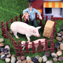 Load image into Gallery viewer, Simulation Farm Poultry Pig Rabbit Bird Animals Action Figures Tree Fence lawn Garden Decoration Model Toy For Kid Gift
