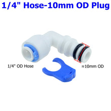Load image into Gallery viewer, Reverse Osmosis 1/4 3/8 Hose Connection Quick Coupling 1/4 3/8 Stem L Straight Tee RO Water Aquarium Plastic Joint Pipe Fitting
