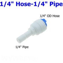 Load image into Gallery viewer, Reverse Osmosis 1/4 3/8 Hose Connection Quick Coupling 1/4 3/8 Stem L Straight Tee RO Water Aquarium Plastic Joint Pipe Fitting
