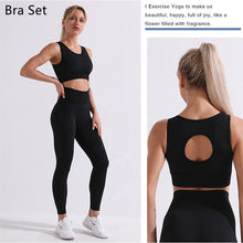 Load image into Gallery viewer, Yoga Set Long Sleeve Crop Top T-Shirt Leggings Tracksuit For Women
