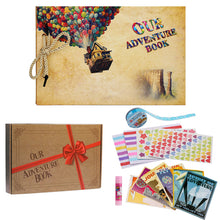 Load image into Gallery viewer, Our Adventure Book Scrapbook Handmade Gift Box Balloon DIY Travel Retro Vintage Kraft Memory Wedding Photo Album
