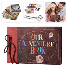Load image into Gallery viewer, Our Adventure Book Scrapbook Handmade Gift Box Balloon DIY Travel Retro Vintage Kraft Memory Wedding Photo Album

