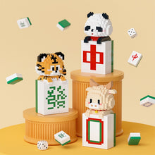 Load image into Gallery viewer, Orange Tiger Mini Building Blocks Big Fortuue And Great Profit Panda Tiger Mahjong Micro Bricks Figures Toy For Kid Gift
