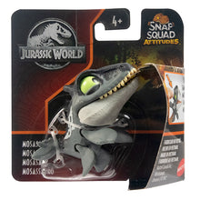 Load image into Gallery viewer, Original Mattel Jurassic World snap squad dinosaurs Indominus Rex Baryonyx Mosasauru bumy Ankylosaurus children's toys for boys

