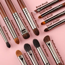 Load image into Gallery viewer, 9/12pcs Panceau Maquillage Eye Natural Hair Makeup Brushes Set Kit Cosmetic Make Up Beauty Tool Crease Brush Eyeliner Brow
