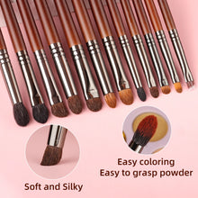 Load image into Gallery viewer, 9/12pcs Panceau Maquillage Eye Natural Hair Makeup Brushes Set Kit Cosmetic Make Up Beauty Tool Crease Brush Eyeliner Brow
