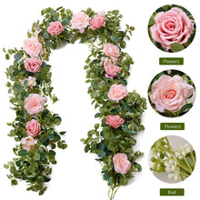 Load image into Gallery viewer, 2M Artificial Flowers Plants Fake Eucalyptus Vine Garland Hanging for Wedding Home Office Party Garden Craft Art Decor
