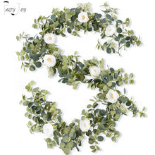 Load image into Gallery viewer, 2M Artificial Flowers Plants Fake Eucalyptus Vine Garland Hanging for Wedding Home Office Party Garden Craft Art Decor
