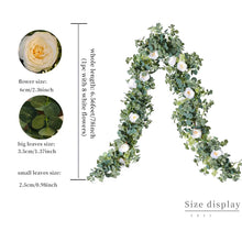 Load image into Gallery viewer, 2M Artificial Flowers Plants Fake Eucalyptus Vine Garland Hanging for Wedding Home Office Party Garden Craft Art Decor
