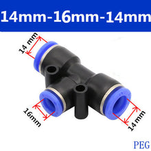 Load image into Gallery viewer, PE Air Connectors 4mm 6mm 8mm 10 12MM Pneumatic Fitting Quick Connect Slip Lock Tee 3Way Plastic Pipe Water Hose Tube Connector
