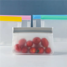 Load image into Gallery viewer, PEVA Food Storage Bag Upgrade Leakproof Top Stand Up Reusable Freezer Sandwich Ziplock Silicone Bag Food Preservation
