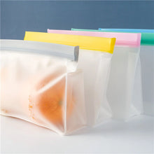 Load image into Gallery viewer, PEVA Food Storage Bag Upgrade Leakproof Top Stand Up Reusable Freezer Sandwich Ziplock Silicone Bag Food Preservation
