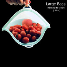 Load image into Gallery viewer, Reusable Food Bag 1500ml 1000ml 500ml Leakproof Containers Reusable Fresh Bag Food Storage Bag Freezer Bag Snack
