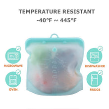 Load image into Gallery viewer, Reusable Food Bag 1500ml 1000ml 500ml Leakproof Containers Reusable Fresh Bag Food Storage Bag Freezer Bag Snack
