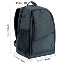 Load image into Gallery viewer, PULUZ Outdoor Portable Waterproof Scratch-proof Dual Shoulders Backpack Camera Bag Digital DSLR Photo Video Bag, laptop backpack
