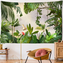Load image into Gallery viewer, Palm leaf Green Botany Tapestry Plantain leaves Tropical rainforest plants in Southeast Asia Wall Hanging Tapestry Wall Cloth
