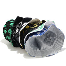 Load image into Gallery viewer, Panama Leaf Print Bucket Hat Hip Hop Fisherman Hat Men Women Outdoor Summer Casual Cotton Bob chapeau Visor Bucket Cap
