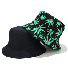 Load image into Gallery viewer, Panama Leaf Print Bucket Hat Hip Hop Fisherman Hat Men Women Outdoor Summer Casual Cotton Bob chapeau Visor Bucket Cap
