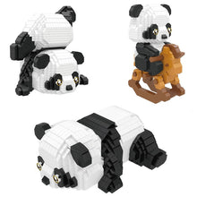 Load image into Gallery viewer, Panda Micro Building Blocks Creative DIY 3D Animal Model Naughty Panda Mini Brick Figure Toys Table Decor For Kids Birthday Gift
