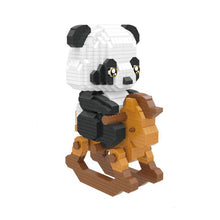 Load image into Gallery viewer, Panda Micro Building Blocks Creative DIY 3D Animal Model Naughty Panda Mini Brick Figure Toys Table Decor For Kids Birthday Gift
