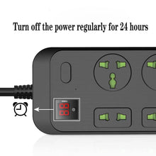 Load image into Gallery viewer, PC Power Strip Multi Plug with 5 AC Outlets QC3.0 18W 3 USB Fast Charging Ports Socket Adapter US UK EU AU Timer Power Socket
