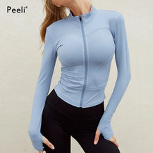 Load image into Gallery viewer, Yoga Shirt Gym Top Active wear Running Coats Workout Clothes Woman

