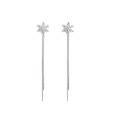 Load image into Gallery viewer, Personality elegant Prevent Allergy snowflake Fashion Stud Earrings High Quality exquisite Long Tassel Earrings Fashion Simple
