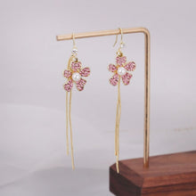 Load image into Gallery viewer, Personality elegant Prevent Allergy snowflake Fashion Stud Earrings High Quality exquisite Long Tassel Earrings Fashion Simple
