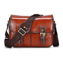 Load image into Gallery viewer, Photo Luxury Camera Stylish Fashion Retro PU Leather Case Handbag Waterproof Shoulder Messenger DSLR Bag for Canon Nikon Sony L

