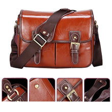 Load image into Gallery viewer, Photo Luxury Camera Stylish Fashion Retro PU Leather Case Handbag Waterproof Shoulder Messenger DSLR Bag for Canon Nikon Sony L
