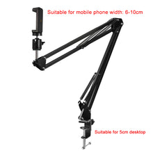 Load image into Gallery viewer, Photography Adjustable Table Stand Set Tripod Top Mini Monopod+Phone Clip Fill-In Light Tripod with Mobile for Live Streaming
