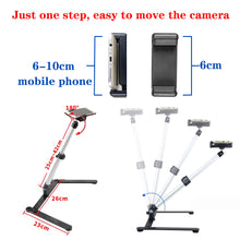 Load image into Gallery viewer, Photography Adjustable Table Stand Set Tripod Top Mini Monopod+Phone Clip Fill-In Light Tripod with Mobile for Live Streaming
