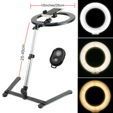 Load image into Gallery viewer, Photography Adjustable Table Stand Set Tripod Top Mini Monopod+Phone Clip Fill-In Light Tripod with Mobile for Live Streaming
