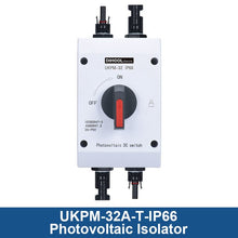 Load image into Gallery viewer, Photovoltaic Electrical Isolator Solar Switch PV Photovoltaic DC Switch 1000V 1200v  32A 16A UKPM Outdoor Waterproof

