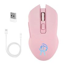 Load image into Gallery viewer, Pink Silent LED Optical Game Mice 1600DPI 2.4G USB Wireless Mouse for PC Laptop 667C
