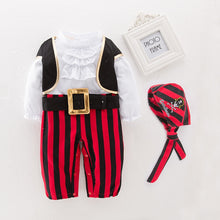 Load image into Gallery viewer, Pirate Captain Cosplay Costume Baby Romper Boys Bodysuits Christmas Fancy Clothes Halloween Costumes Kids Children Jumpsuits
