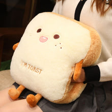 Load image into Gallery viewer, Plush Bread Pillow Cute Simulation Food Toast Soft Doll Warm Hand Pillow Cushion Home Decoration Kids Toys Birthday Gift
