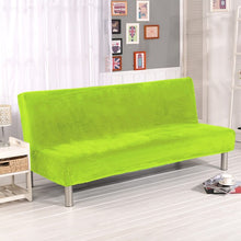 Load image into Gallery viewer, Plush fabric Fold Armless Sofa Bed Cover Folding seat slipcover Thicker covers Bench Couch Protector Elastic Futon Cover winter
