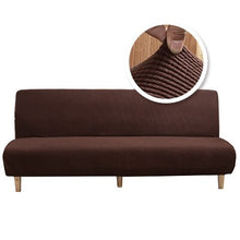 Load image into Gallery viewer, 15 Colors Polar fleece Fabric Armless Sofa Bed Cover Without Armrest Stretch Slipcover Folding Furniture Decoration Bench Covers
