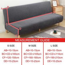Load image into Gallery viewer, 15 Colors Polar fleece Fabric Armless Sofa Bed Cover Without Armrest Stretch Slipcover Folding Furniture Decoration Bench Covers
