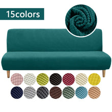 Load image into Gallery viewer, Armless Sofa Bed Cover Polar fleece Without Armrest Printed Covers Stretch Slipcover Folding Furniture Decoration Bench Covers

