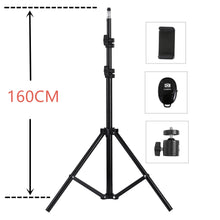 Load image into Gallery viewer, Portable 160cm 200cm Selfie Strong Photo Tripod Stand For Mobile Phone Digital Camera Ring lamp With Bluetooth Remote
