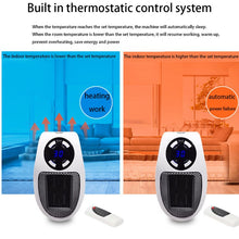 Load image into Gallery viewer, Portable Electric Heater Mini Powerful Warm Blower Remote Control Desktop Wall Heating Stove Room Warmer for Winter 500W
