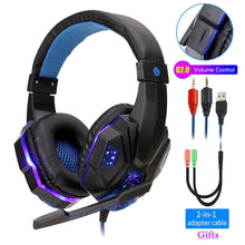 Load image into Gallery viewer, Professional Led Light Wired Gamer Headphones With Microphone For PS4 PS5 Xbox One Computer Bass Stereo PC Gaming Headset Gifts
