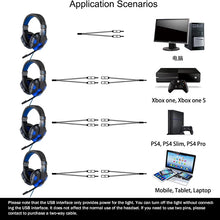 Load image into Gallery viewer, Professional Led Light Wired Gamer Headphones With Microphone For PS4 PS5 Xbox One Computer Bass Stereo PC Gaming Headset Gifts
