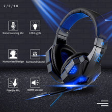 Load image into Gallery viewer, Professional Led Light Wired Gamer Headphones With Microphone For PS4 PS5 Xbox One Computer Bass Stereo PC Gaming Headset Gifts
