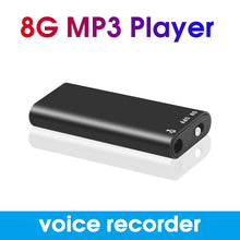 Load image into Gallery viewer, Mini 8GB Voice Activated Digital Audio Voice Recorder Mp3 Player 3 in 1 8GB Memory Storage 192Kbps Recording WAV

